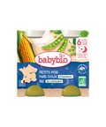 Bonne Nuit Petits pois Mais doux d'Aquitaine Riz de Camargue 6 mois 2x200 g Babybio - Blossom Care