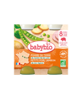 Pomme de terre du Centre-Val de Loire Petits pois Jambon de nos régions 8 mois 2x200g Babybio - Blossom Care