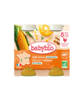 Mais doux d'Aquitaine & Poulet fermier du Poitou8 mois 2x200 g Babybio - Blossom Care