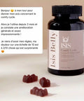 Gommes de complément alimentaire Confort Cycle de Isis Superfood pour le confort menstruel, en paquet de gummies.