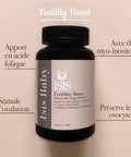 Complément alimentaire Fertility Boost d'Isis Superfood, capsules naturelles pour soutenir l'ovulation et la fertilité.