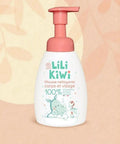 Mousse nettoyante LiliKiwi Action Anti-pollution pour visage et corps, savon doux pour bébé, texture légère et hydratante