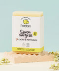 Savon surgras Pototam cacao et petitgrain pour peaux sèches, savon bain et douche adapté dès 3 ans, texture crémeuse et parfumée