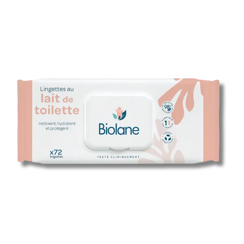 Lingettes au lait de toilette x72 Biolane