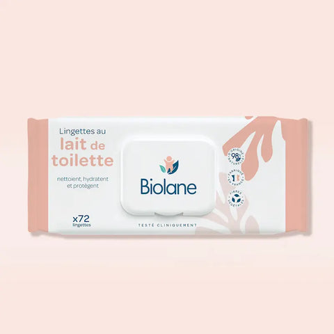 Lingettes au lait de toilette x72 Biolane
