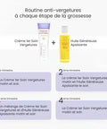 Crème antivergetures pour visage et corps Laboratoires Téane, 150 ml, texture hydratante et apaisante visible dans le pot