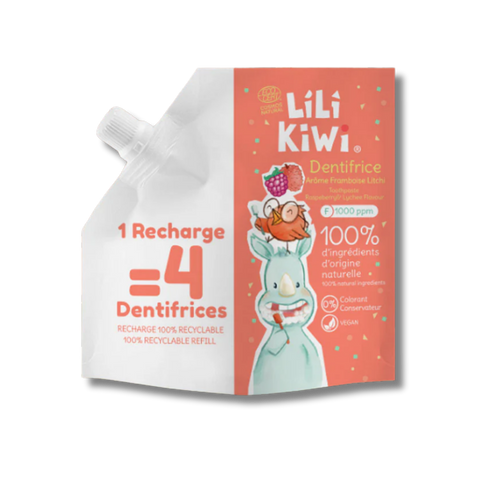 Recharge Dentifrice Framboise Litchi 120ml Lilikiwi