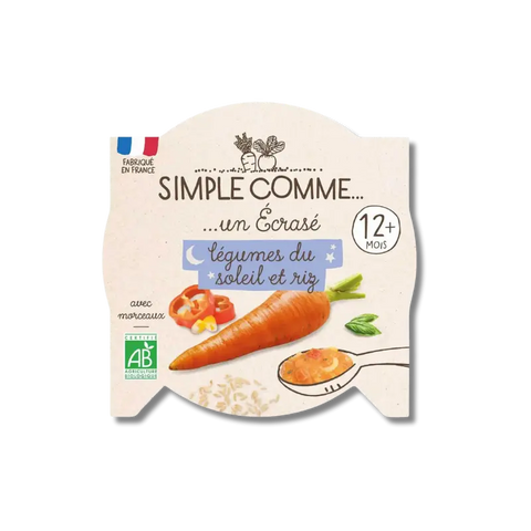 Légumes du soleil et Riz 12 mois 200g Simple Comme