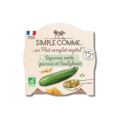 Légumes verts Panais et Boulghour 15 mois 230g Simple Comme