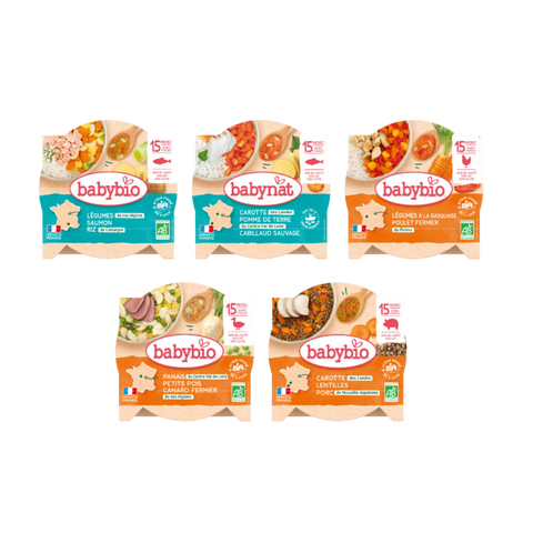 Pack 1 semaine assiettes repas du midi Dès 15 mois Babybio - Blossom Care