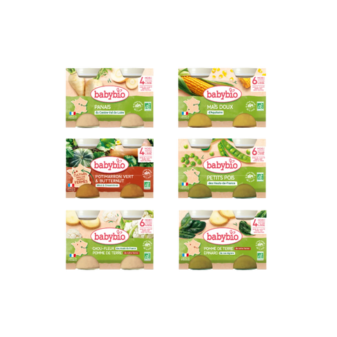 Pack 1 semaine légumes 4-6 mois | Assortiment N°1 Babybio