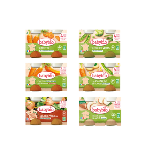 Pack 1 semaine légumes 4 mois | Assortiment N°2 Babybio - Blossom Care