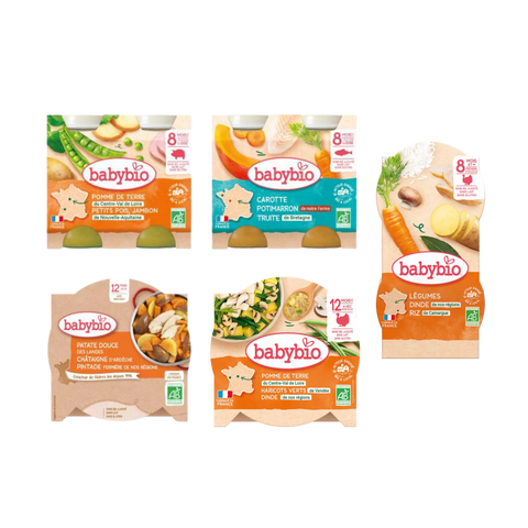 Pack 1 semaine repas du midi 8-12 mois N°1 Babybio - Blossom Care