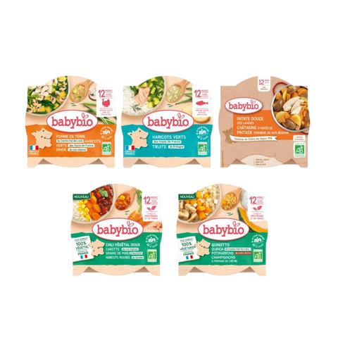 Pack 1 semaine repas du midi avec plats végétariens Dès 12 mois Babybio - Blossom Care