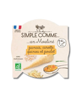 Assiette de purée de panais, carotte, quinoa et poulet pour bébé de 15 mois, marque Simple Comme, 230g.