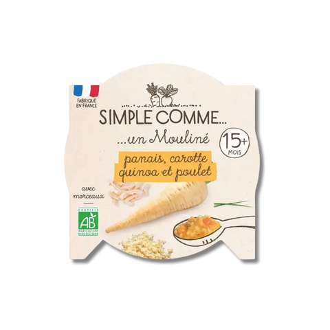 Panais Carotte Quinoa Poulet 15 mois 230g Simple Comme